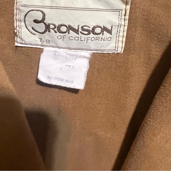 Vintage Bronson of California Brown Structured Blazer Size 7/8 - Picture 2 of 2
